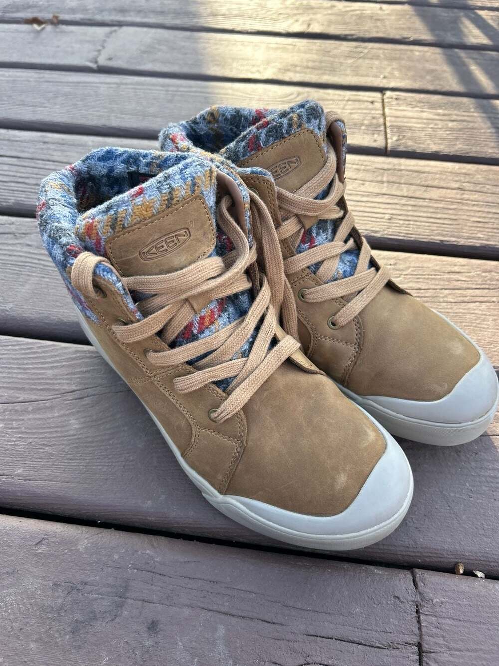 KEEN Women's Elena Mid-Height Waterproof Boots Thrush/Plaza Taupe Size 11